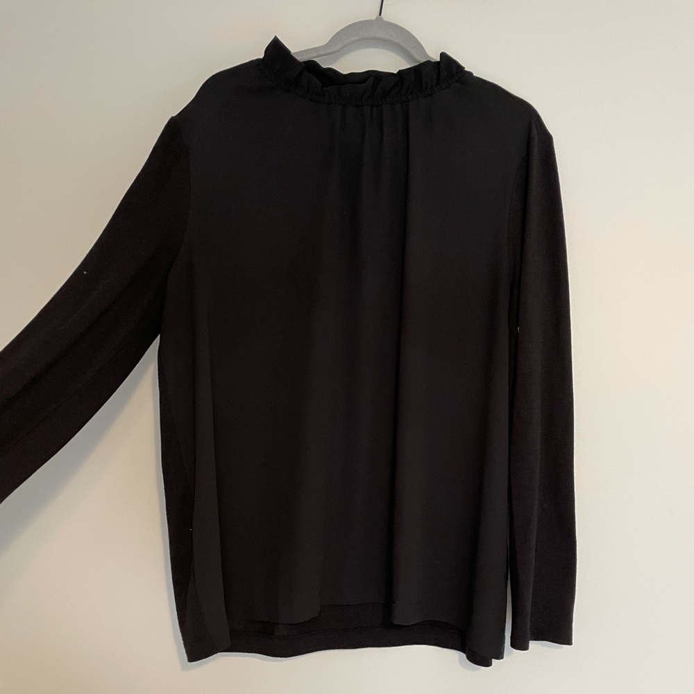 Ann Taylor black long sleeve blouse - XL
